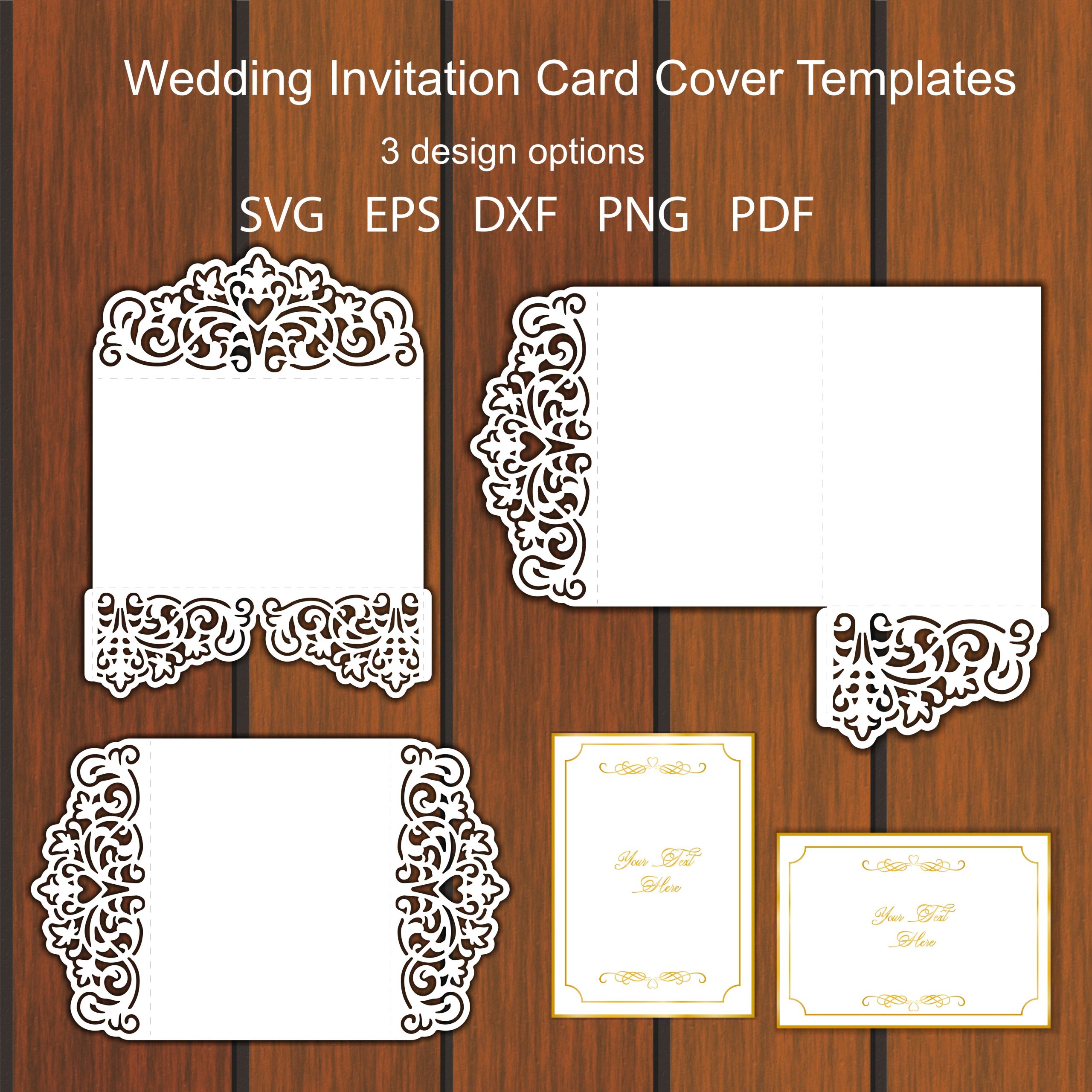 Wedding Invitation Card Cover SVG Templates 1 Invitation Card -1