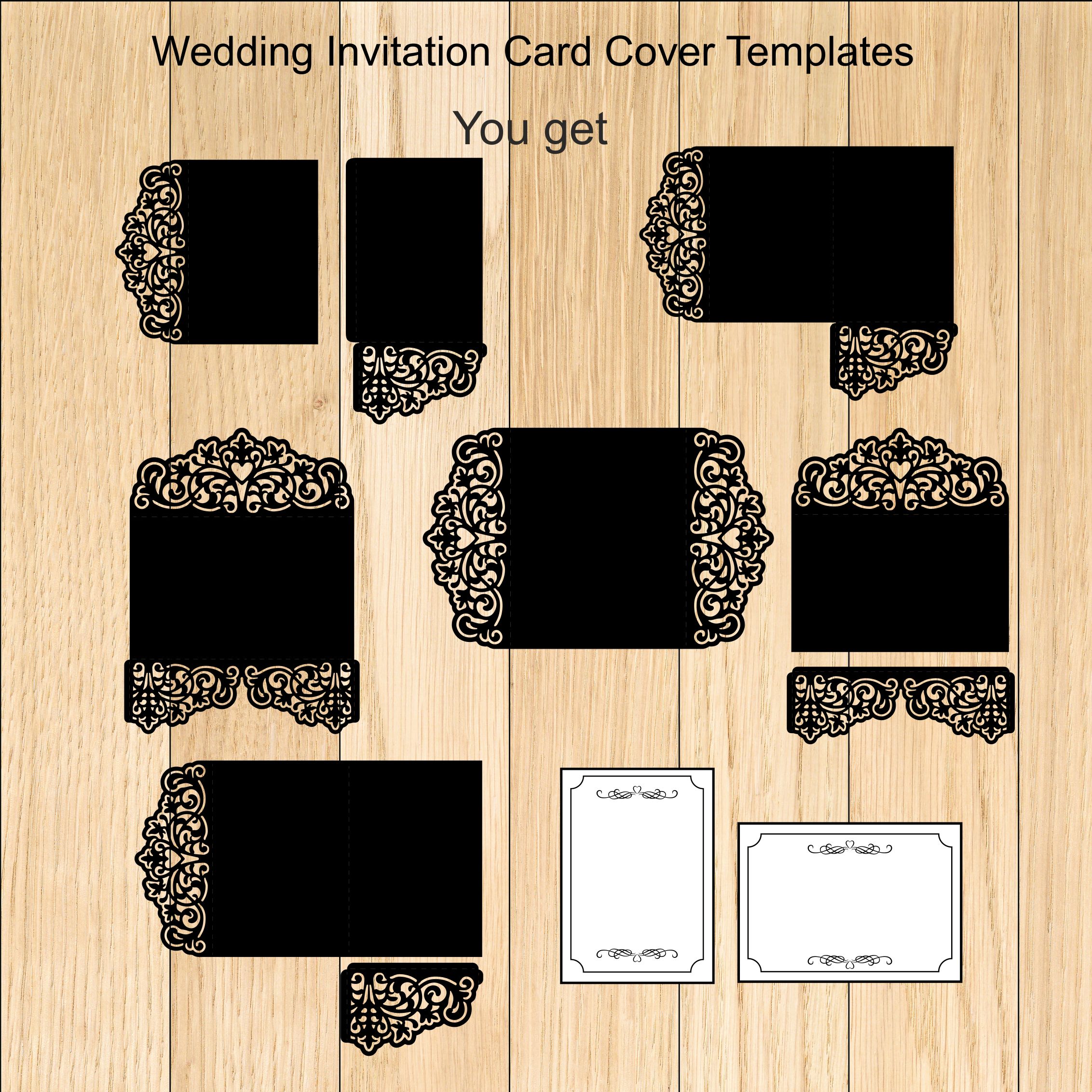 Wedding Invitation Card Cover SVG Templates 2 invitation card-19