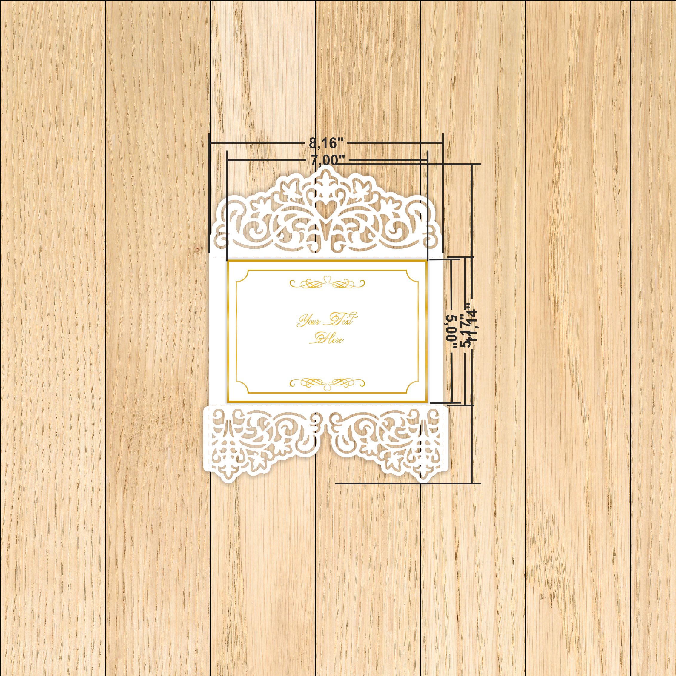 Wedding Invitation Card Cover SVG Templates 6 invitation card-8