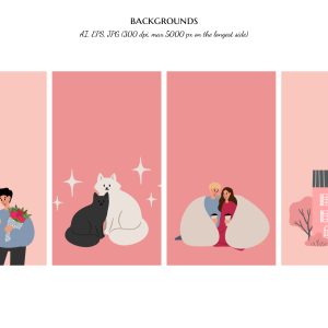 valentines day illustration, couple love illustration