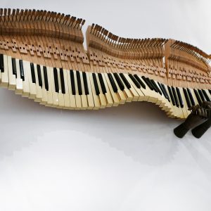 Handmade Marketplace 657 Wall art decor made from the keys of an old piano