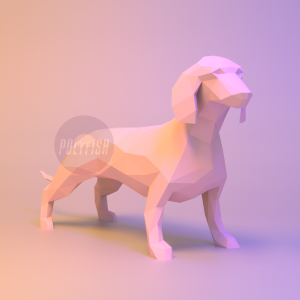 DIY Dachshund template Papercraft PDF