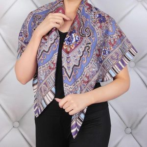 797-1 Original Pavlovo Posad Russian Shawl 100% Wool scarf 89×89 cm