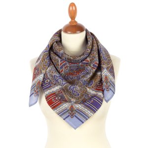 789-4 Original Pavlovo Posad Russian Shawl 100% Wool scarf 89×89 cm
