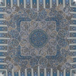789-3 Original Pavlovo Posad Russian Shawl 100% Wool scarf 89×89 cm