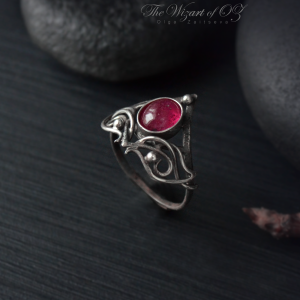 Fantasy ruby ring in 925 sterling silver Alternative wedding gift