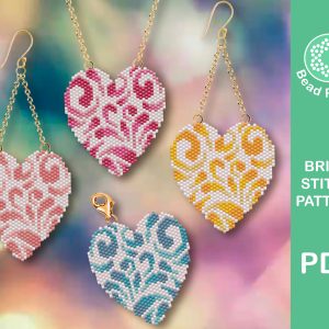 heart brick stitch pattern
