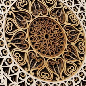 Multilayered MANDALA Paper Cut and Laser Cut Template