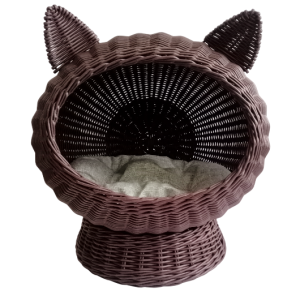 Wicker cat bed