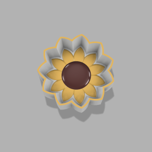 Flower bath bomb mold 3d model