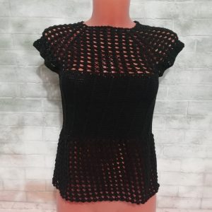 Black top crocheted