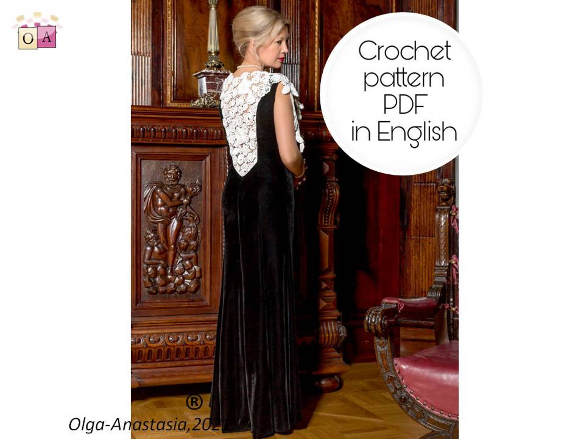 Dress crochet pattern- Irish lace crochet pattern 1 Dress crochet pattern- Irish lace crochet pattern