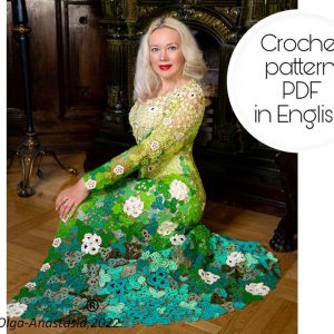 Dress crochet pattern- Irish lace crochet pattern
