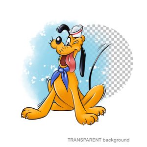 Cartoon dog Pluto Print Template Png illustration