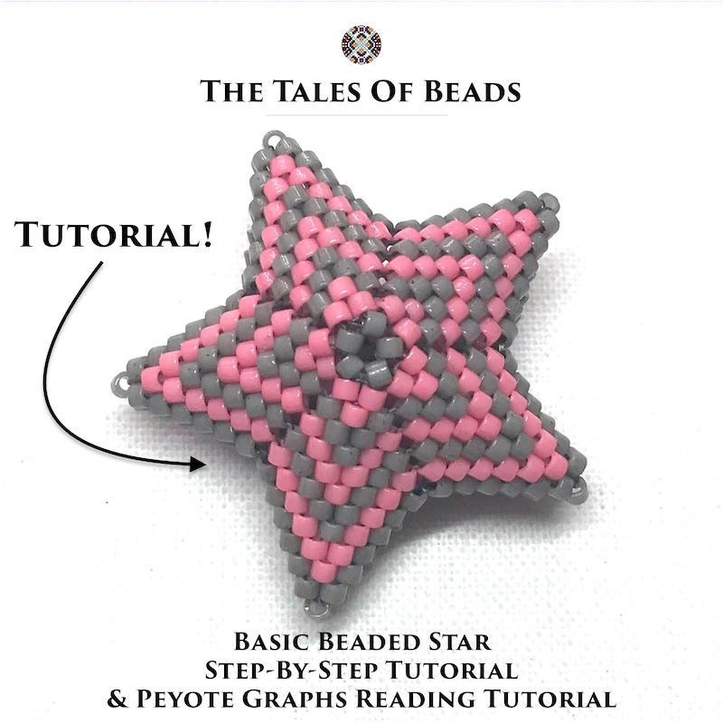 Basic 3D Peyote Star Tutorial – Beaded Star Instructions – Peyote Graph Reading Directions
