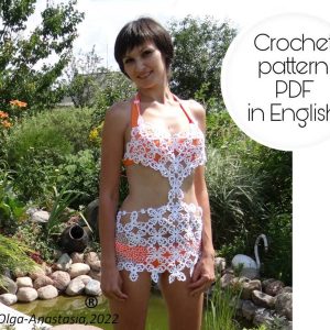White Lace Beach Tunic Irish Crochet Lace- Irish lace crochet pattern