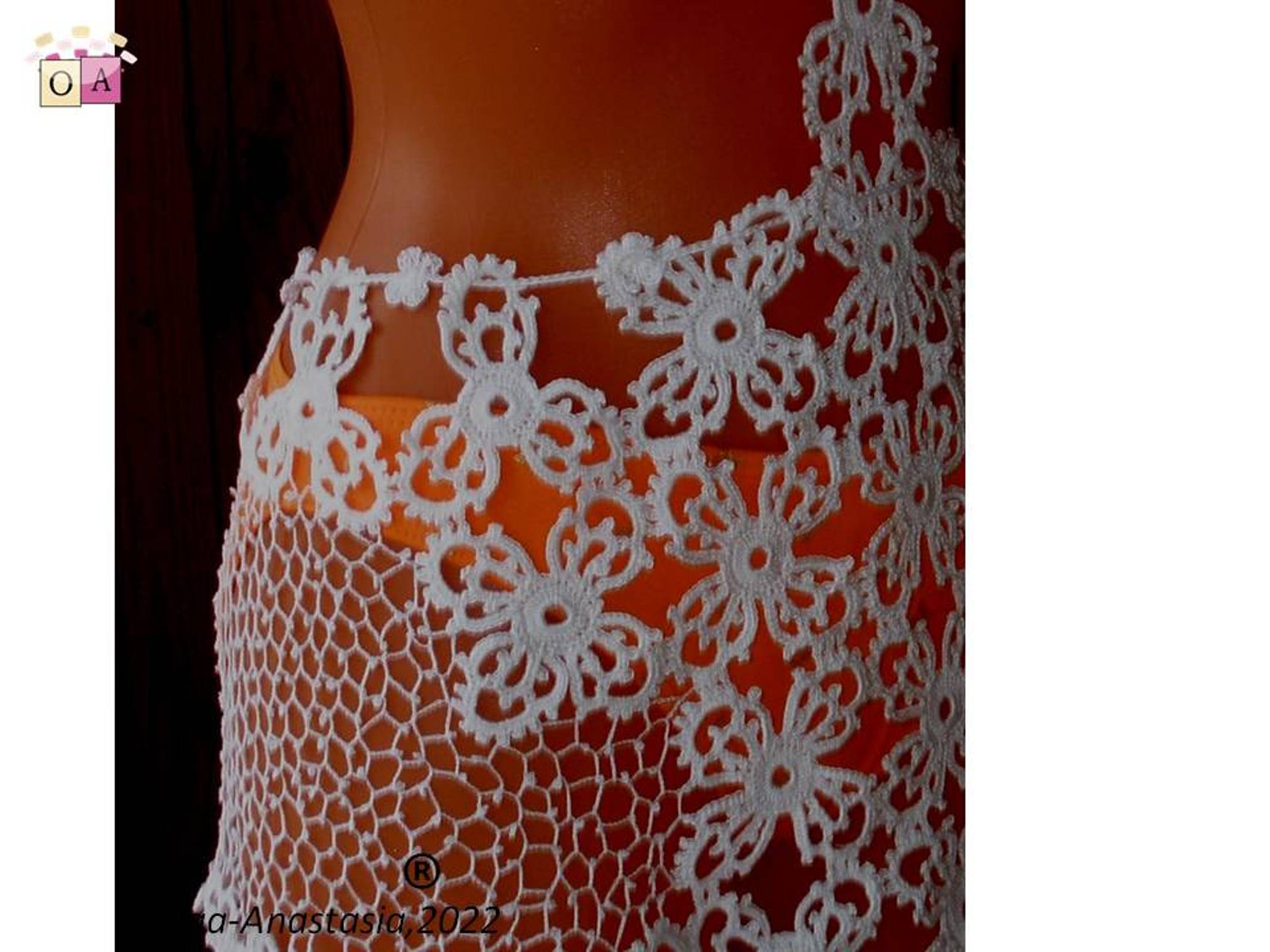 white lace beach tunic irish crochet lace 5