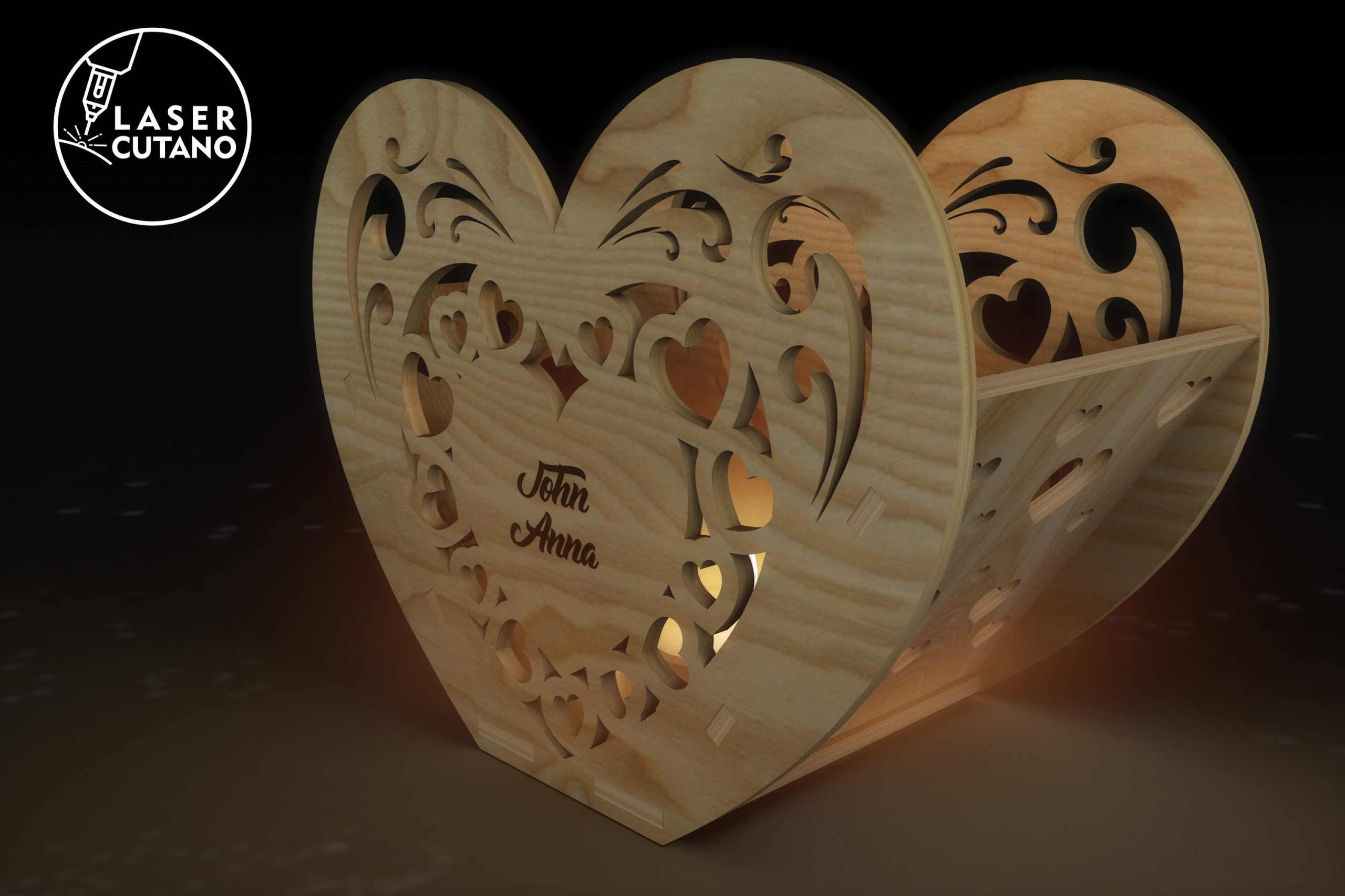 heart candlesticks laser cut files lasercutano 3 scaled