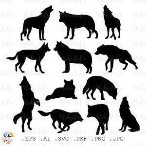 Wolf Svg Silhouette Cricut