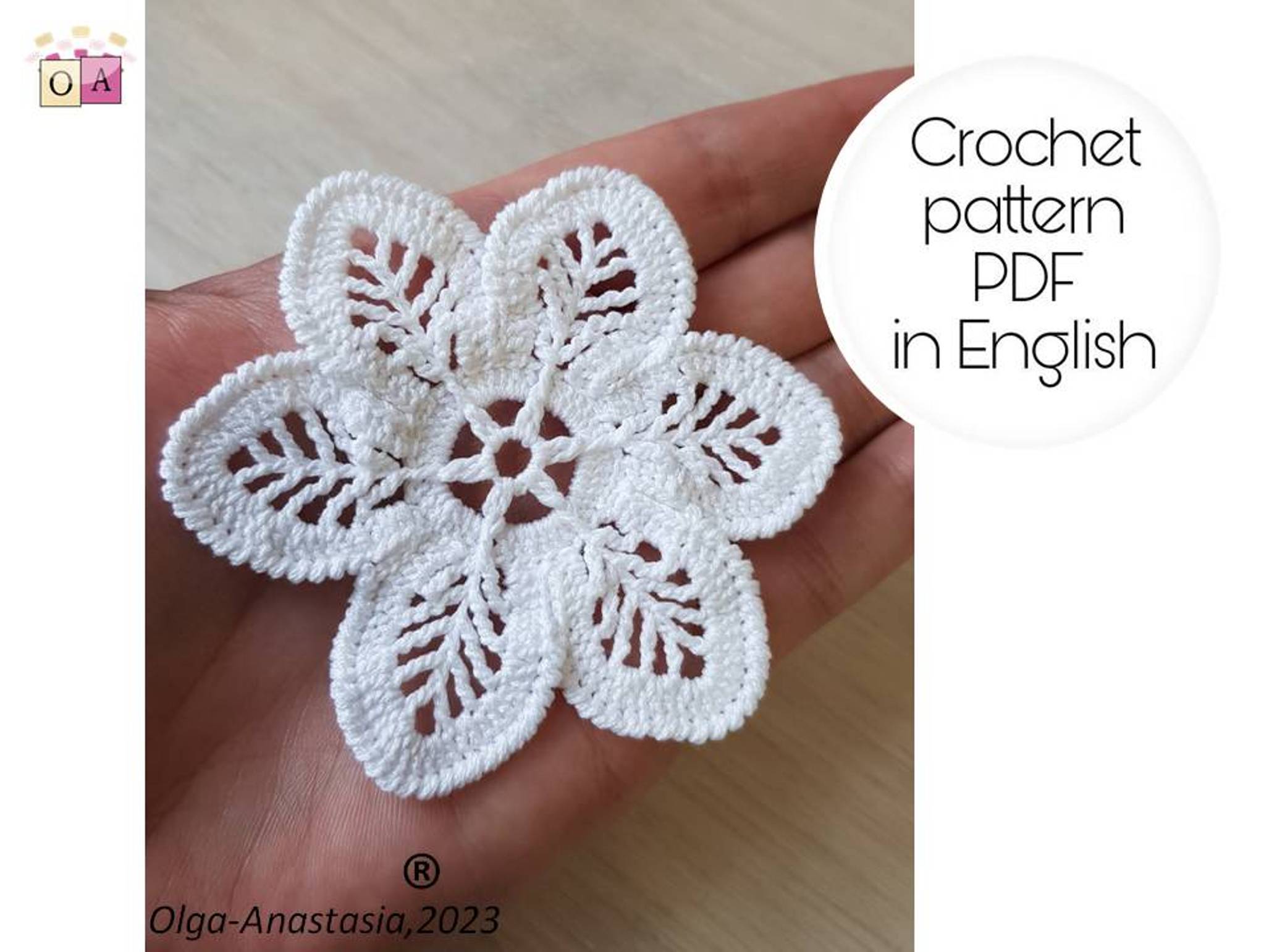 snowflake crochet pattern flower 1