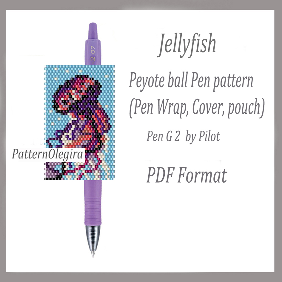 JELLYFISH bead pattern PDF file Bead pen wraps pilot G2