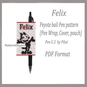 FELIX Bead pattern PDF file Bead pen wraps Felix Bead cover pen Olegirabeadpatterns