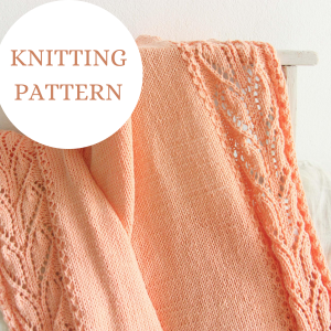 Knit baby blanket, pdf pattern