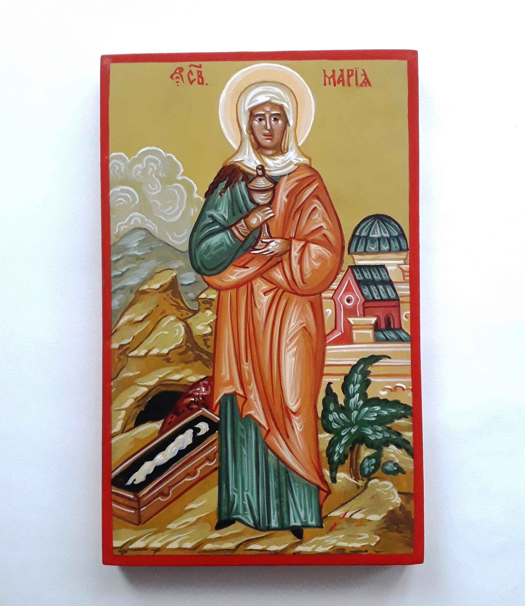 Icon Mary Magdalene Hand Painted
