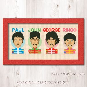 Beatles cross stitch pattern