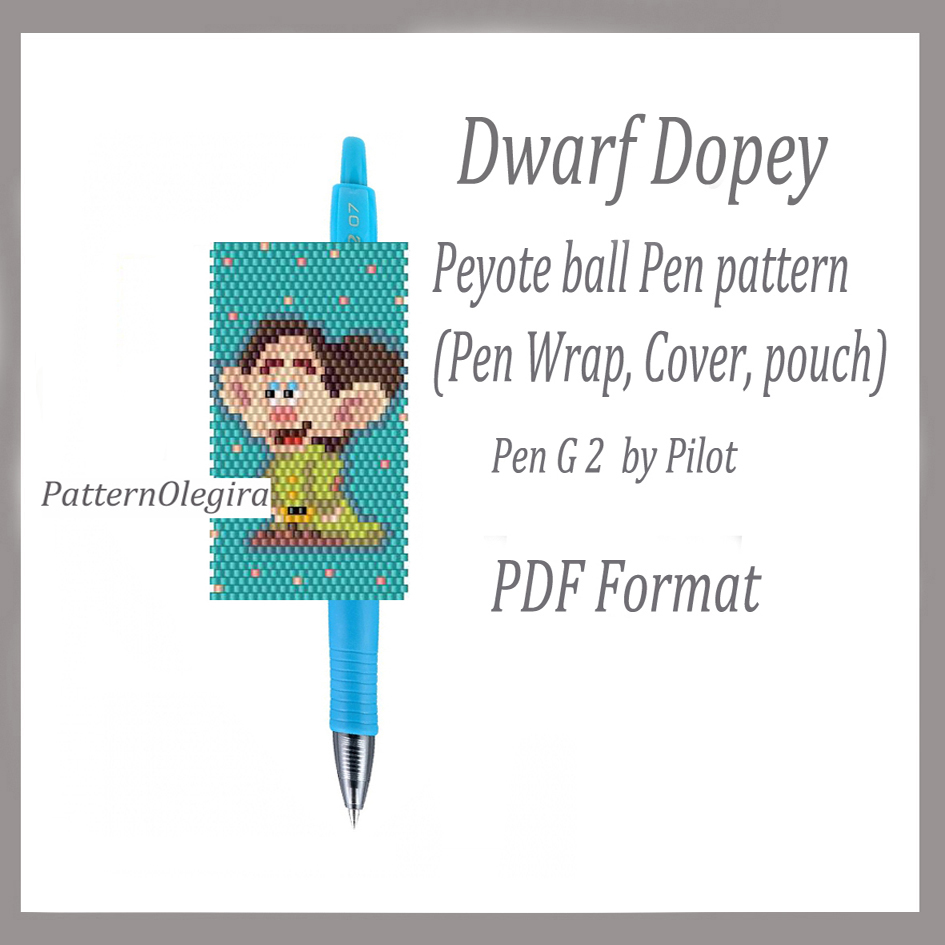 DWARF DOPEY bead pattern PDF file Bead pen wraps pilot G2