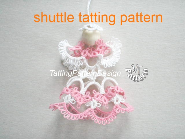 Christmas angel-3D. PDF Tatting Pattern Tutorial - Crealandia