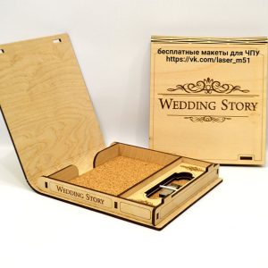 wedding cover flash drive and photo