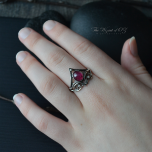 Fantasy ruby ring in 925 sterling silver Alternative wedding gift