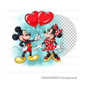 Two funny mouses Valentine Day Sublimation design