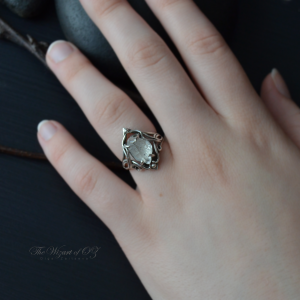 Herkimer diamond ring in sterling silver Perfect birthday gift