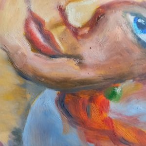 Pippi Longstocking oil painting 12*16″ portrait art