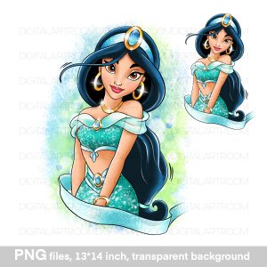 Arabian princess illustration Art print Sublimation