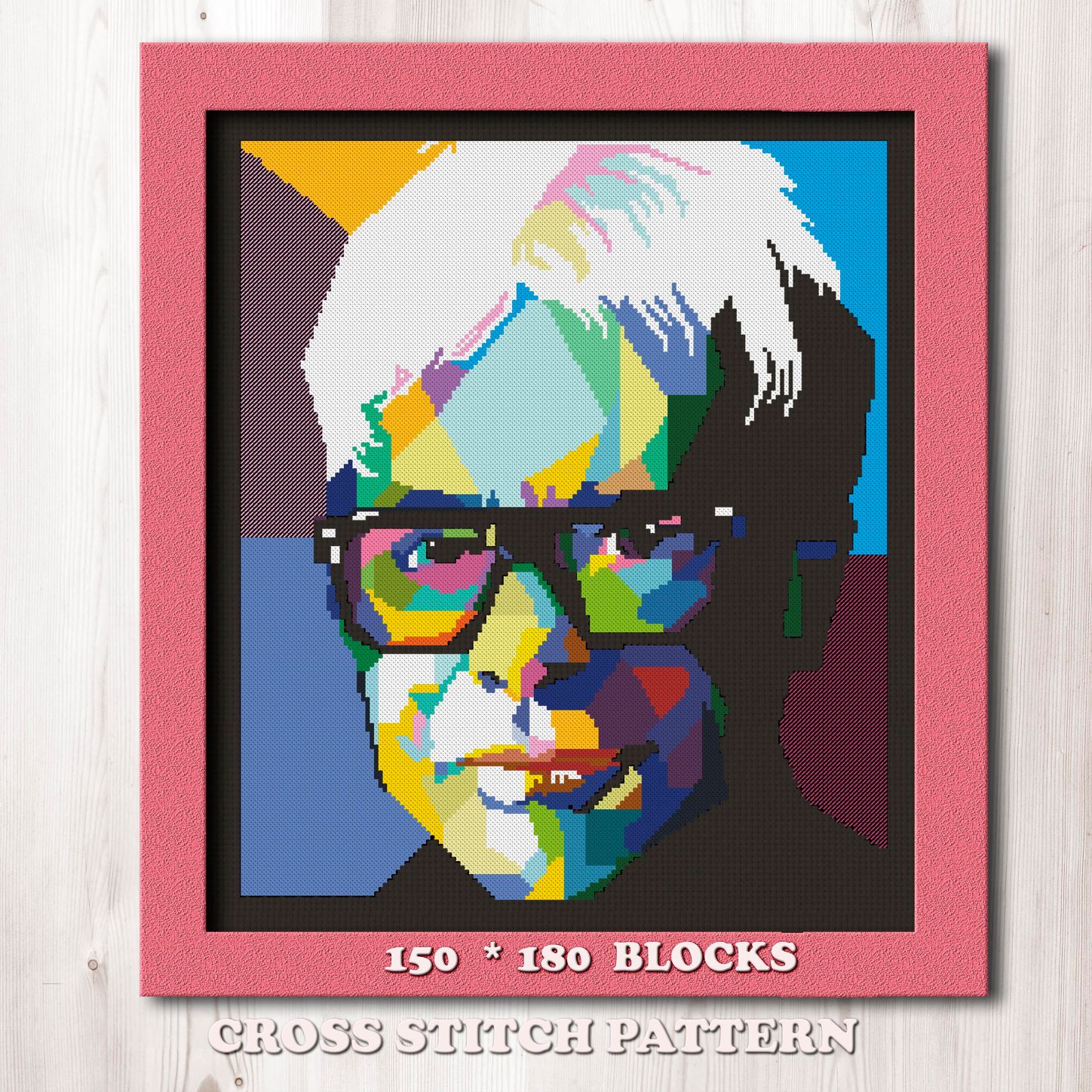 Sir Elton John cross stitch pattern