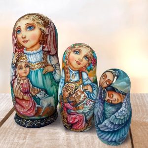 Matryoshka Russian Tales. Russian Wooden Doll Nesting Doll 5 pes.