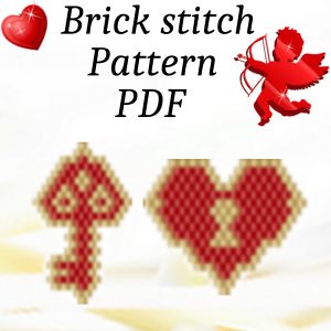 Brick stitch pattern Valentine's Day