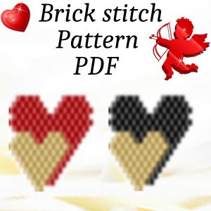 Brick stitch pattern Valentine's Day