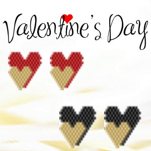 Brick stitch pattern Valentine's Day