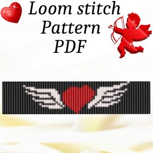 Loom stitch pattern Bead bracelet
