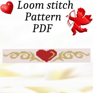 Loom stitch pattern Bead bracelet
