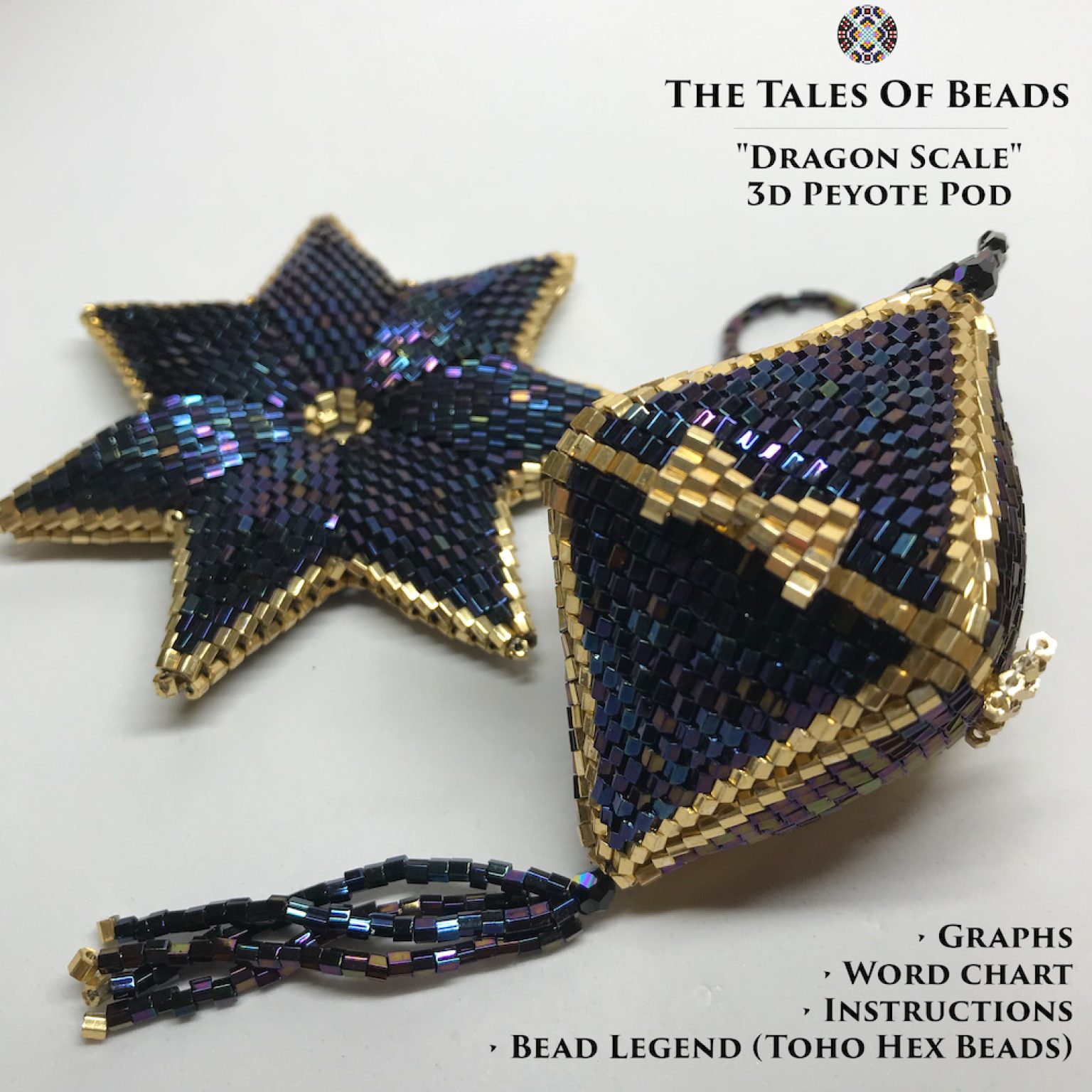 Peyote Pod Pattern Dragon Scale - Beaded Pods Tutorial Seed Bead ...