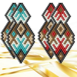 Brick stitch pattern Earrings bead pattern
