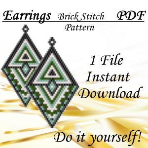 Handmade Marketplace 456 Colorful earrings bead pattern