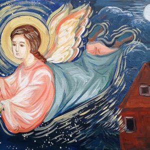Handmade Marketplace 454 Guardian angel Painting