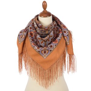 1919-2 Original Pavlovo Posad Russian Shawl 100% Wool scarf 89×89 cm