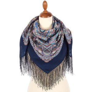 1926-14 Original Pavlovo Posad Russian Shawl 100% Wool scarf 89×89 cm